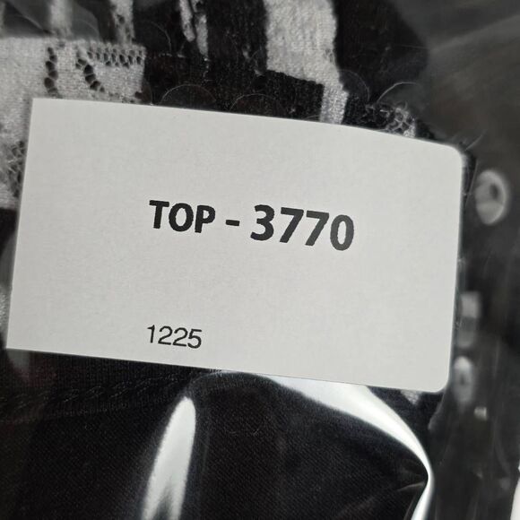 Vanity Sequin Lace Stripe Racerback Tank Top Black L - Picture 5 of 5